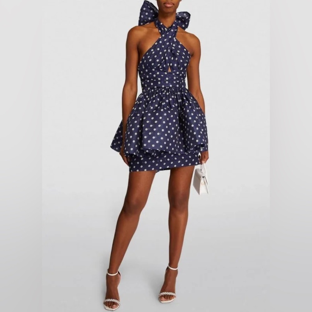 Zimmerman High Tide Polka Dot Halter Dress